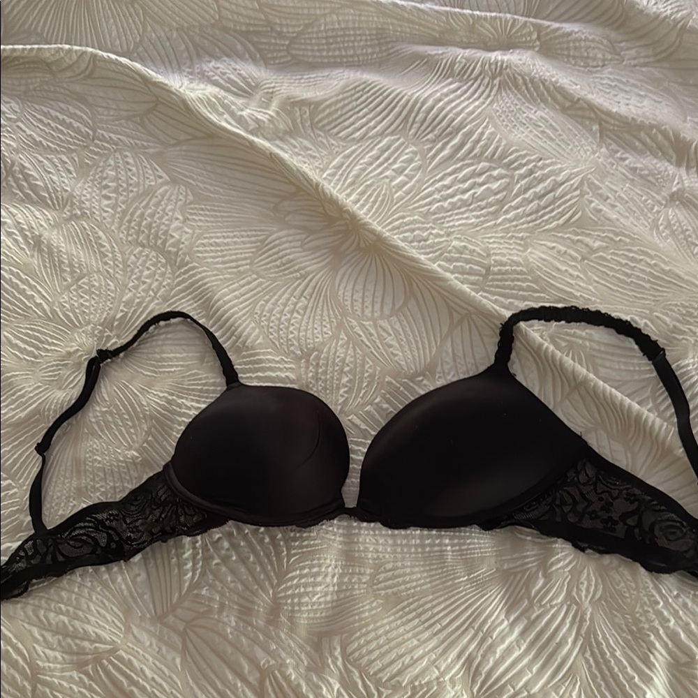 PINK Victoria's Secret Black T-Shirt Bra Intimates